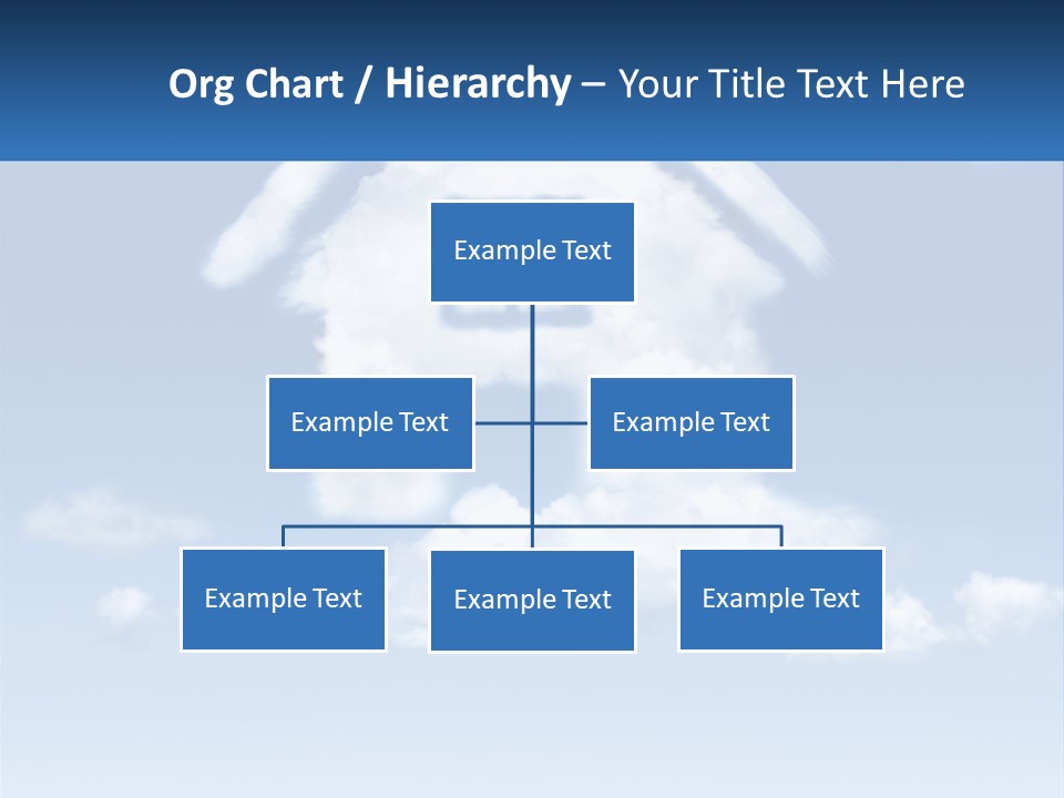 A Cloud Shaped House With A Blue Sky In The Background PowerPoint Template