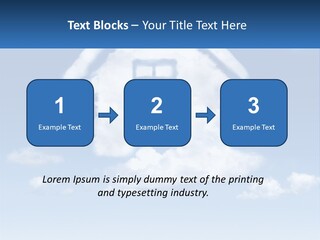 A Cloud Shaped House With A Blue Sky In The Background PowerPoint Template