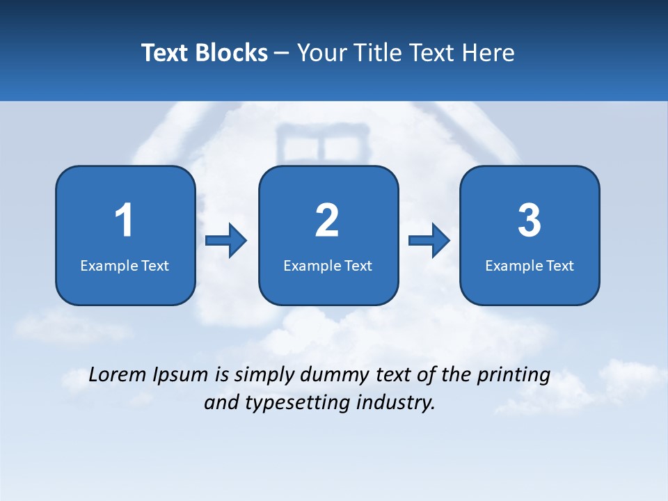 A Cloud Shaped House With A Blue Sky In The Background PowerPoint Template