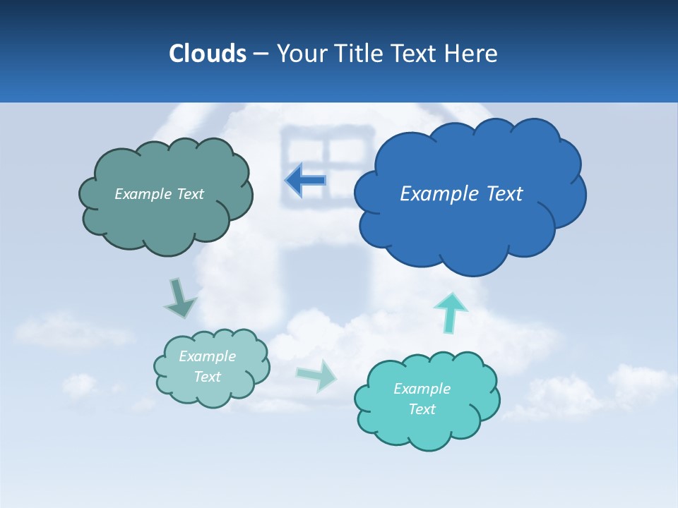 A Cloud Shaped House With A Blue Sky In The Background PowerPoint Template