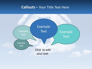 A Cloud Shaped House With A Blue Sky In The Background PowerPoint Template