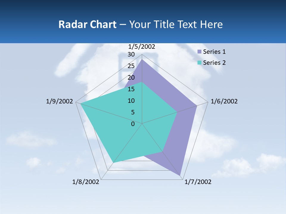 A Cloud Shaped House With A Blue Sky In The Background PowerPoint Template