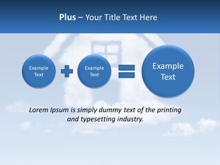 A Cloud Shaped House With A Blue Sky In The Background PowerPoint Template