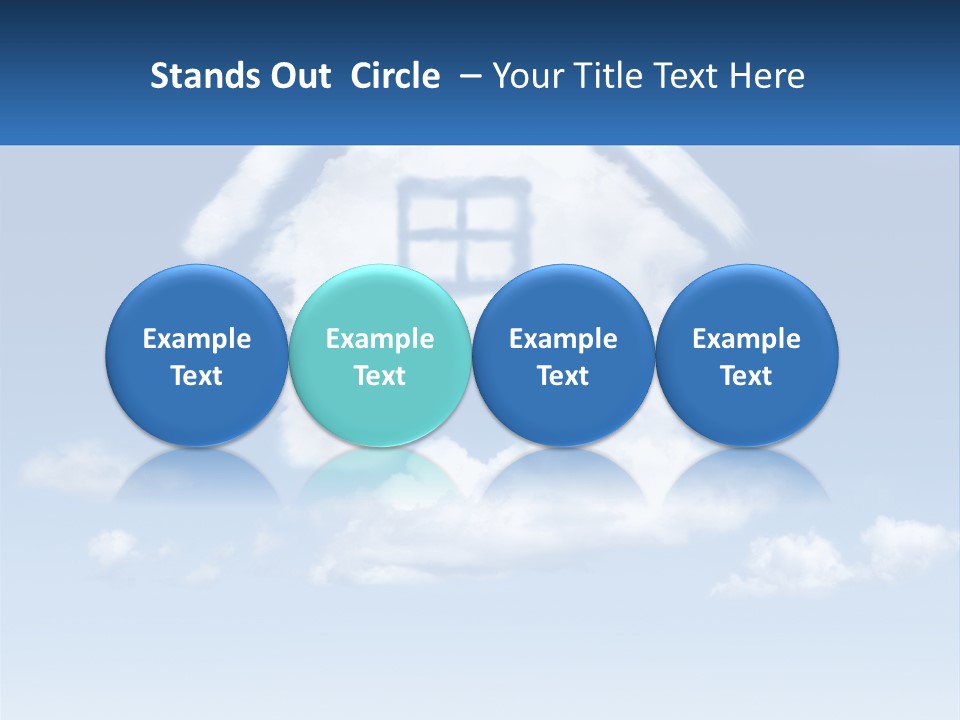 A Cloud Shaped House With A Blue Sky In The Background PowerPoint Template