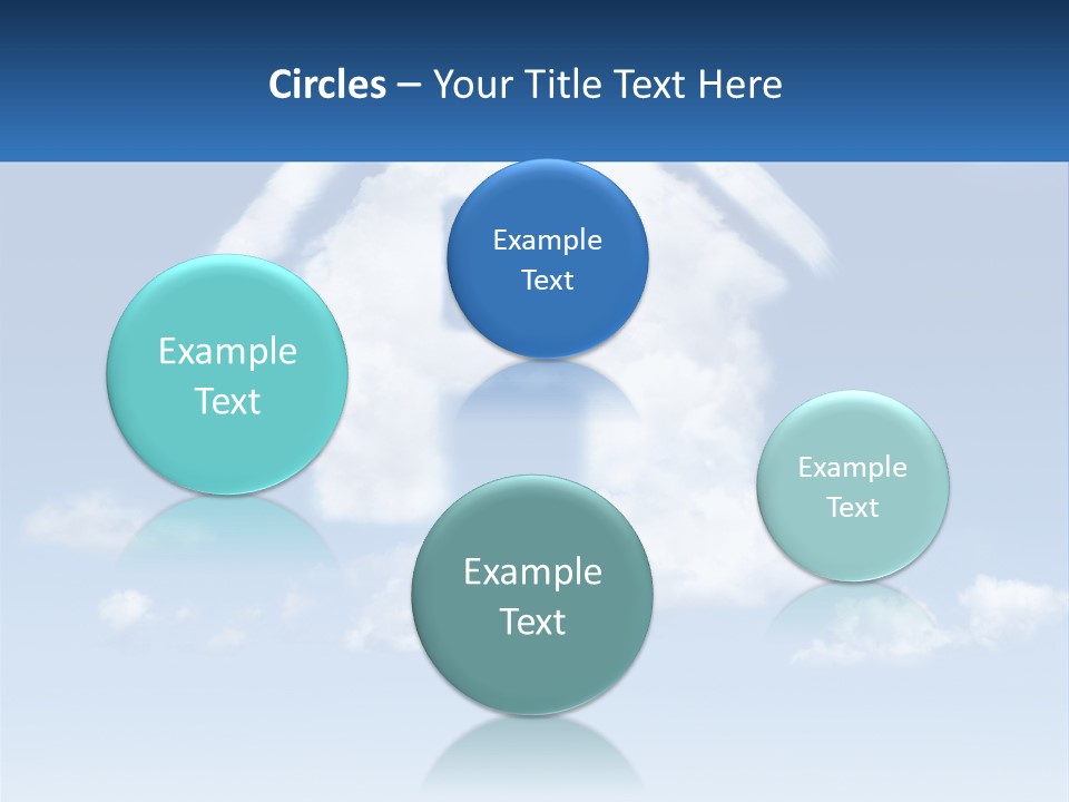 A Cloud Shaped House With A Blue Sky In The Background PowerPoint Template