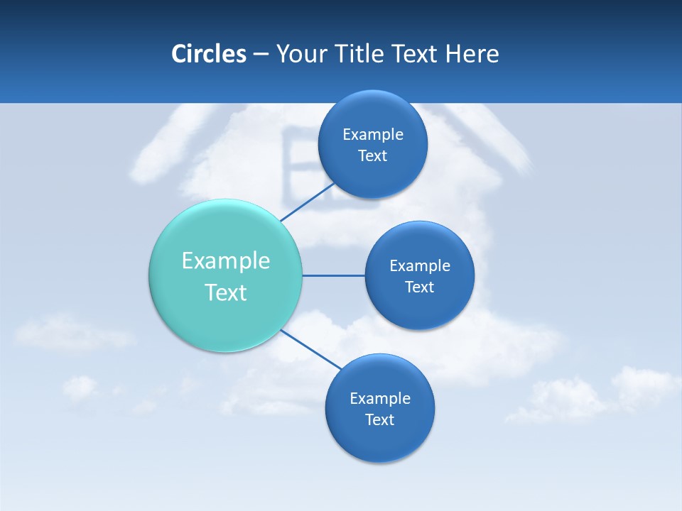 A Cloud Shaped House With A Blue Sky In The Background PowerPoint Template