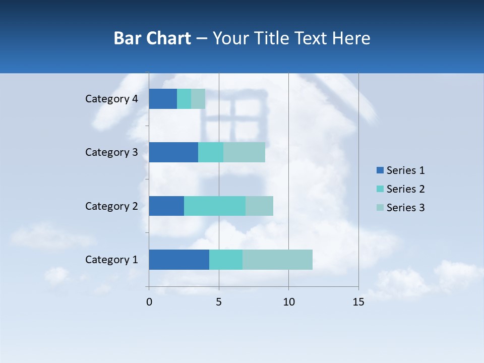 A Cloud Shaped House With A Blue Sky In The Background PowerPoint Template