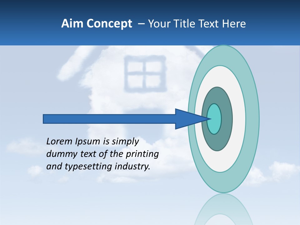 A Cloud Shaped House With A Blue Sky In The Background PowerPoint Template