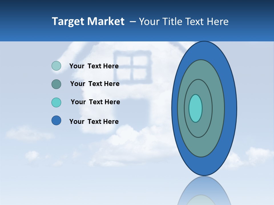 A Cloud Shaped House With A Blue Sky In The Background PowerPoint Template