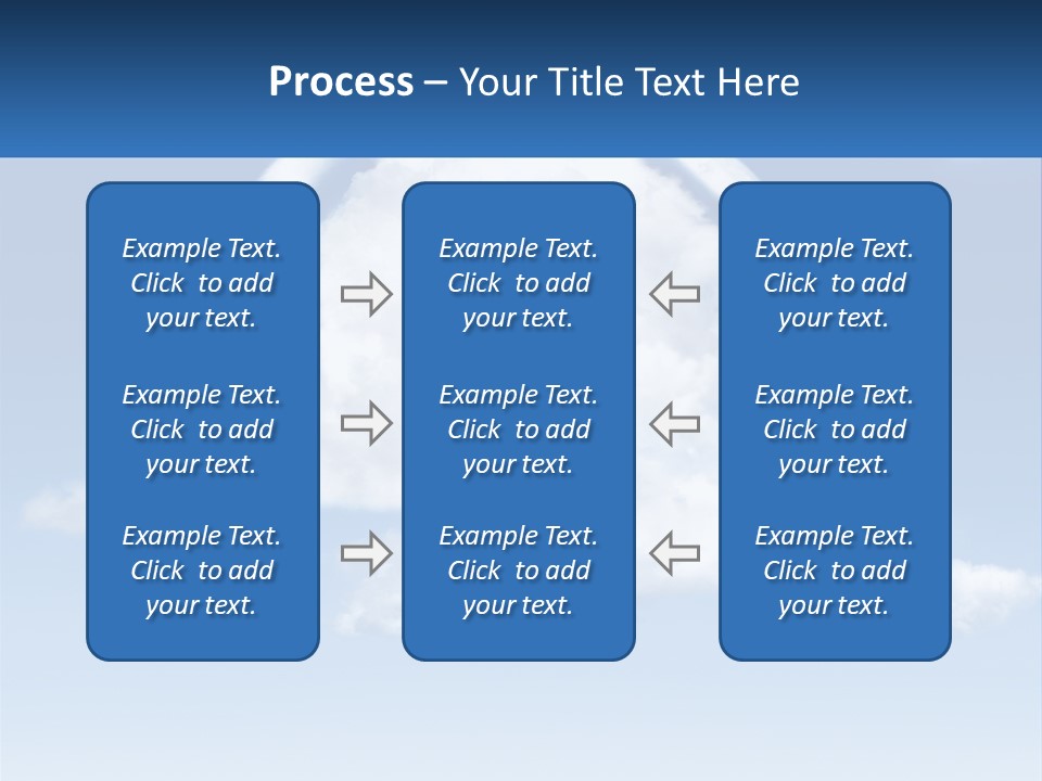 A Cloud Shaped House With A Blue Sky In The Background PowerPoint Template