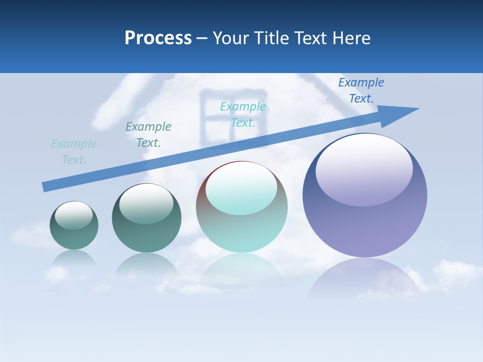 A Cloud Shaped House With A Blue Sky In The Background PowerPoint Template