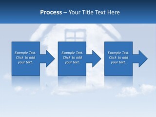 A Cloud Shaped House With A Blue Sky In The Background PowerPoint Template