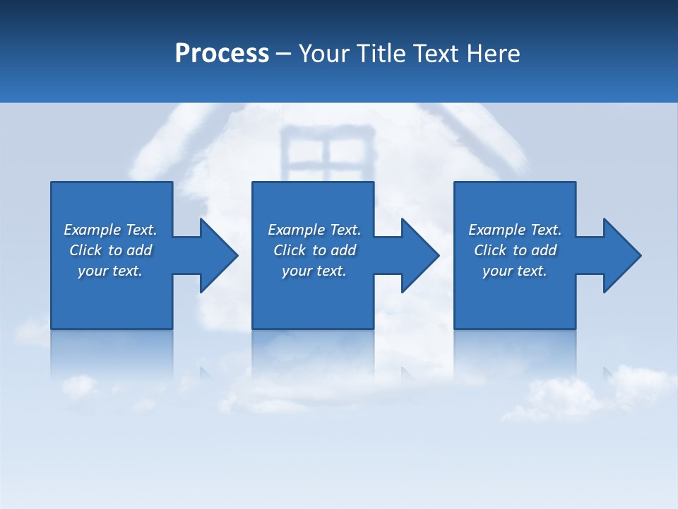 A Cloud Shaped House With A Blue Sky In The Background PowerPoint Template