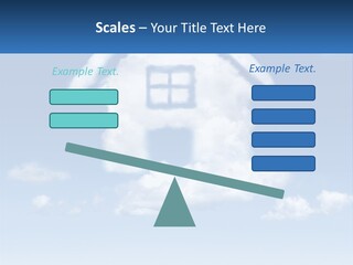 A Cloud Shaped House With A Blue Sky In The Background PowerPoint Template