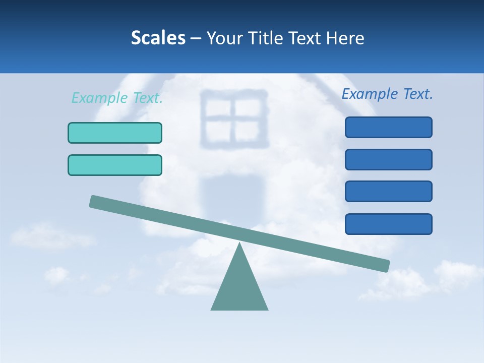 A Cloud Shaped House With A Blue Sky In The Background PowerPoint Template