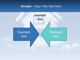 A Cloud Shaped House With A Blue Sky In The Background PowerPoint Template