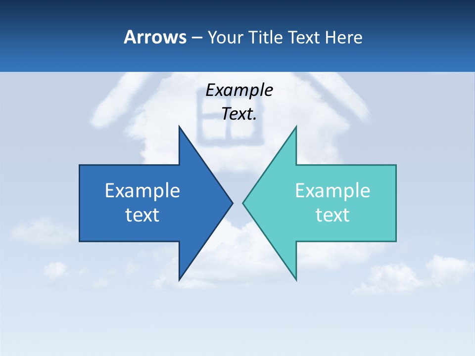 A Cloud Shaped House With A Blue Sky In The Background PowerPoint Template