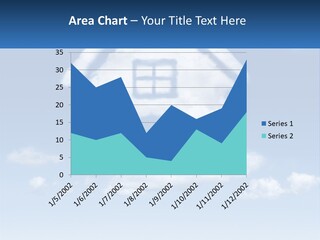 A Cloud Shaped House With A Blue Sky In The Background PowerPoint Template