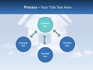 A Cloud Shaped House With A Blue Sky In The Background PowerPoint Template