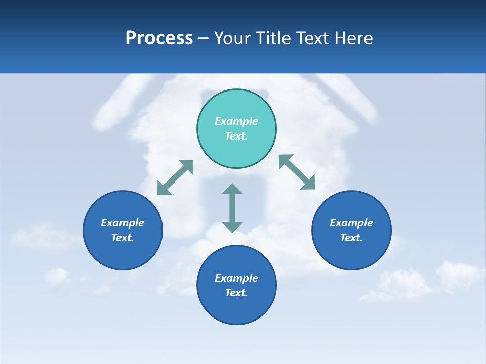 A Cloud Shaped House With A Blue Sky In The Background PowerPoint Template