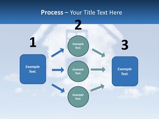 A Cloud Shaped House With A Blue Sky In The Background PowerPoint Template