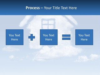 A Cloud Shaped House With A Blue Sky In The Background PowerPoint Template