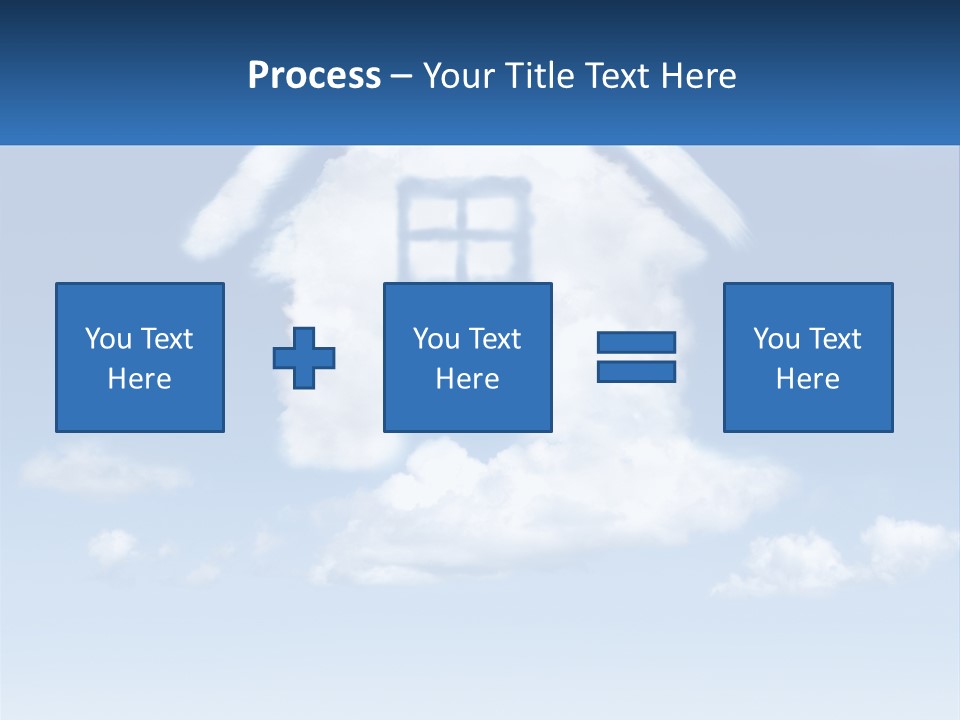 A Cloud Shaped House With A Blue Sky In The Background PowerPoint Template