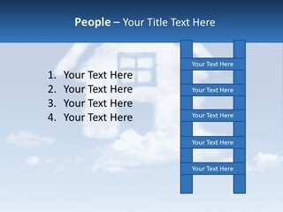 A Cloud Shaped House With A Blue Sky In The Background PowerPoint Template