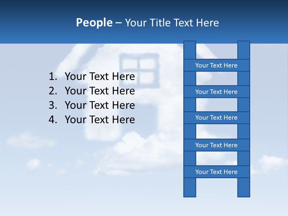 A Cloud Shaped House With A Blue Sky In The Background PowerPoint Template