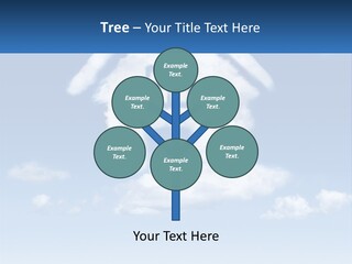 A Cloud Shaped House With A Blue Sky In The Background PowerPoint Template