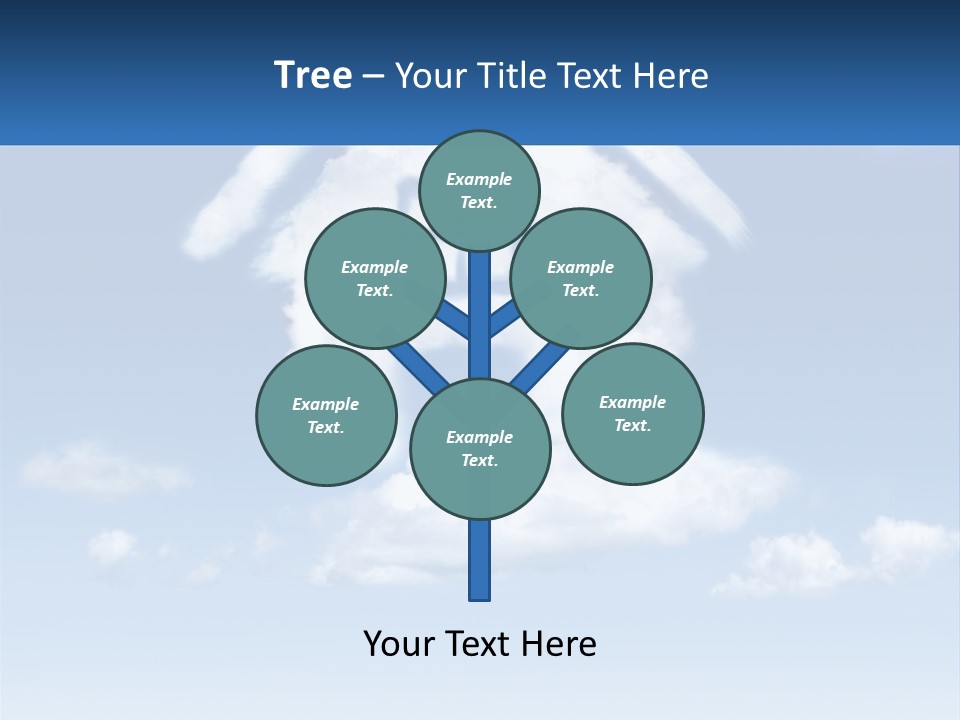 A Cloud Shaped House With A Blue Sky In The Background PowerPoint Template