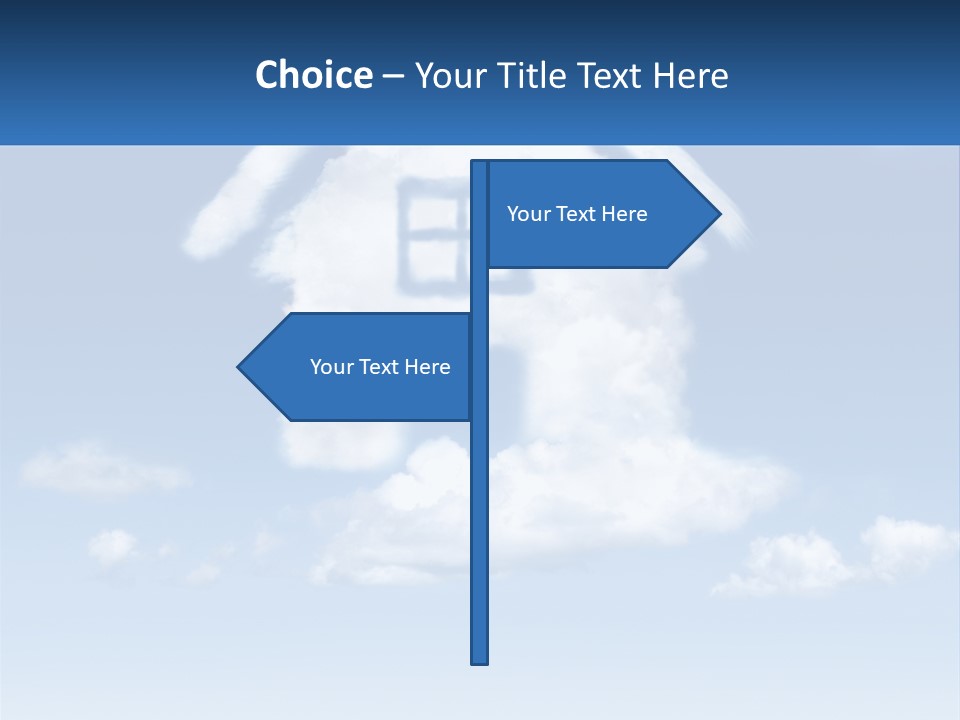 A Cloud Shaped House With A Blue Sky In The Background PowerPoint Template