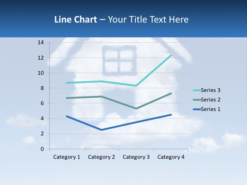 A Cloud Shaped House With A Blue Sky In The Background PowerPoint Template