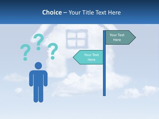 A Cloud Shaped House With A Blue Sky In The Background PowerPoint Template