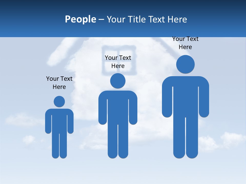 A Cloud Shaped House With A Blue Sky In The Background PowerPoint Template