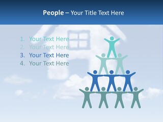 A Cloud Shaped House With A Blue Sky In The Background PowerPoint Template