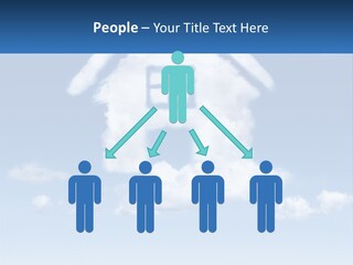 A Cloud Shaped House With A Blue Sky In The Background PowerPoint Template