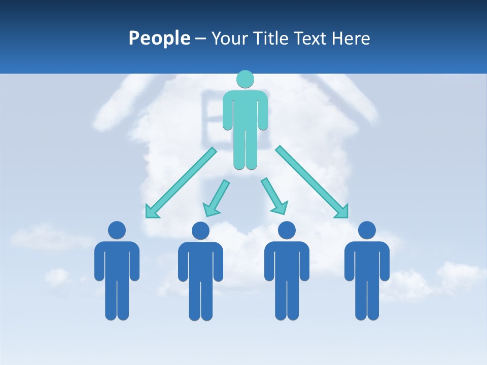 A Cloud Shaped House With A Blue Sky In The Background PowerPoint Template