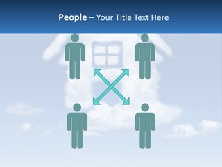 A Cloud Shaped House With A Blue Sky In The Background PowerPoint Template