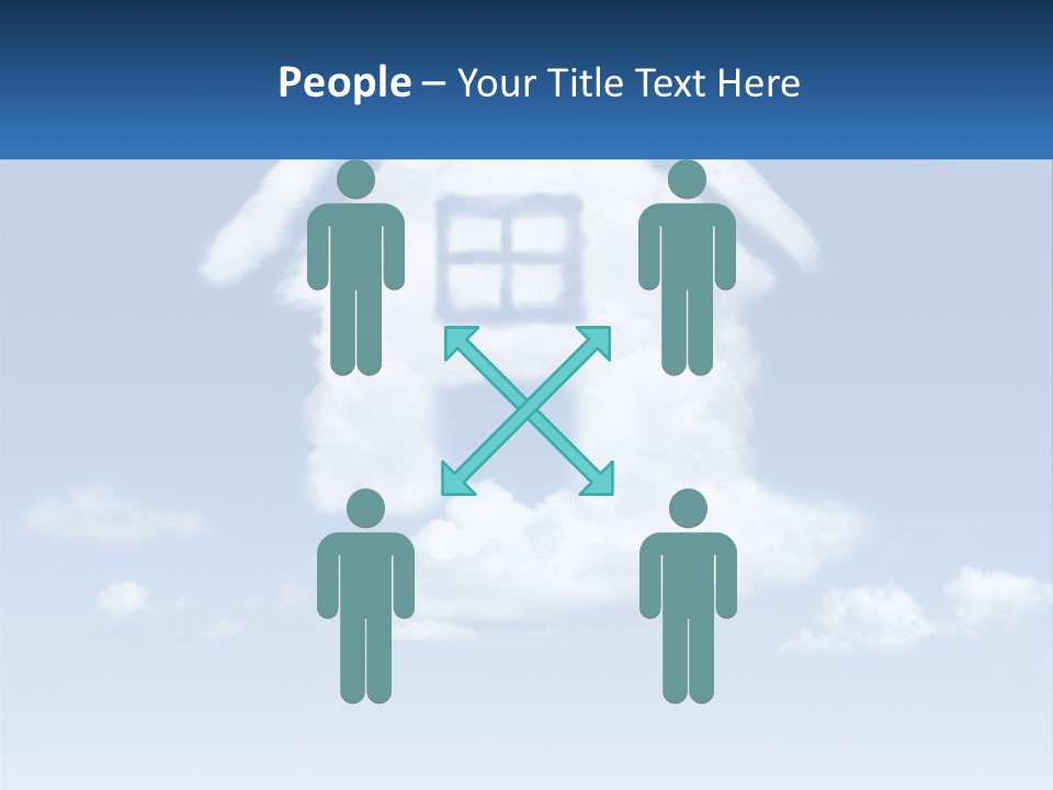 A Cloud Shaped House With A Blue Sky In The Background PowerPoint Template