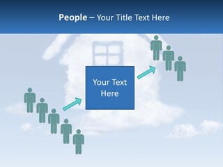 A Cloud Shaped House With A Blue Sky In The Background PowerPoint Template