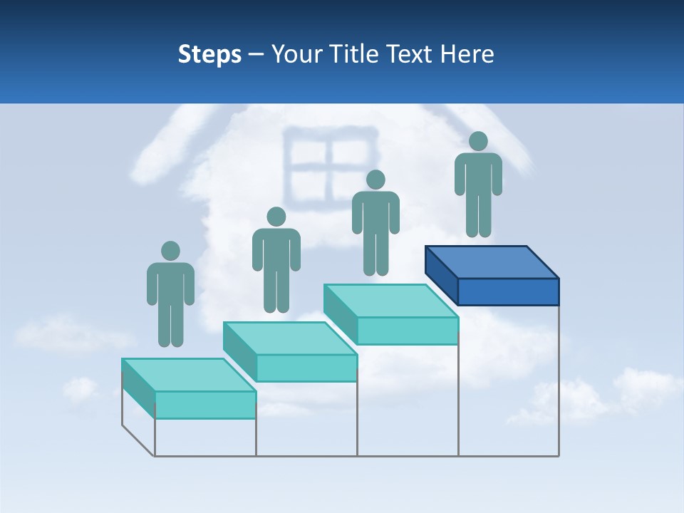 A Cloud Shaped House With A Blue Sky In The Background PowerPoint Template