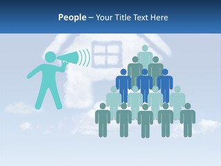 A Cloud Shaped House With A Blue Sky In The Background PowerPoint Template