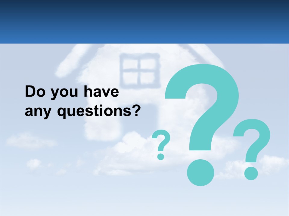 A Cloud Shaped House With A Blue Sky In The Background PowerPoint Template