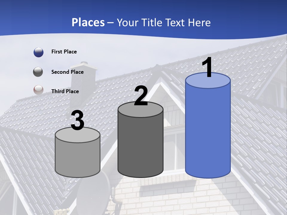 A House With A Satellite Dish On Top Of It PowerPoint Template