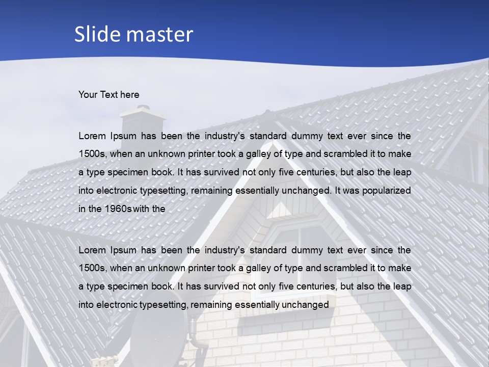 A House With A Satellite Dish On Top Of It PowerPoint Template