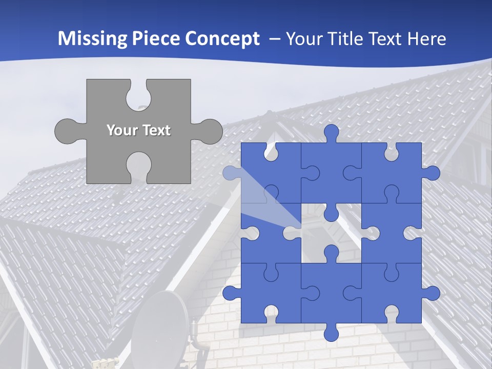 A House With A Satellite Dish On Top Of It PowerPoint Template