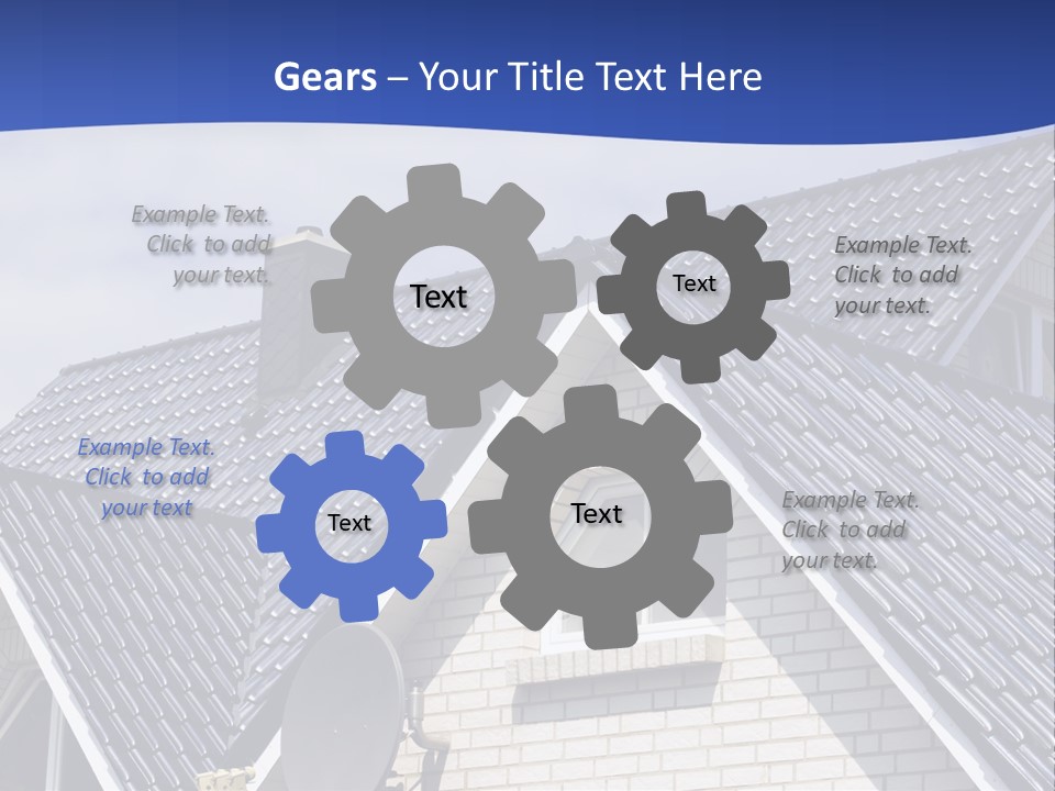 A House With A Satellite Dish On Top Of It PowerPoint Template