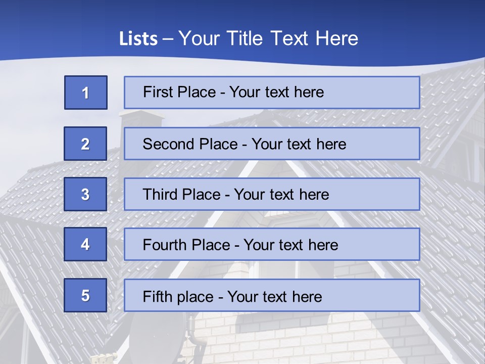 A House With A Satellite Dish On Top Of It PowerPoint Template
