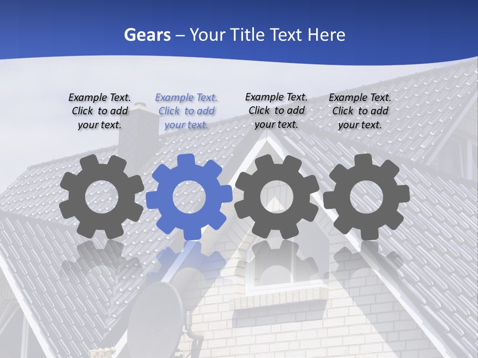 A House With A Satellite Dish On Top Of It PowerPoint Template